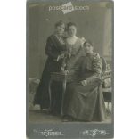 Photo taken by Ferenc Lintner’s photo studio in Szeged. Studio photo of young ladies. The persons in the photo are unknown. Original  Cabinet card / CDV photo / hardback photo. (2793441)