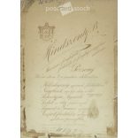 Photo taken by Béla Mindszenty’s photo studio, Bratislava. Studio photo of a young couple. The persons in the photo are unknown. Original  Cabinet card / CDV photo / hardback photo. (2793442)