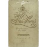 Photo taken at Henrik Herz’s photo studio, Budapest. Family group photo, studio photo. The identity of the people in the photo is unknown. Original  Cabinet card / CDV photo / hardback photo. (2793443)