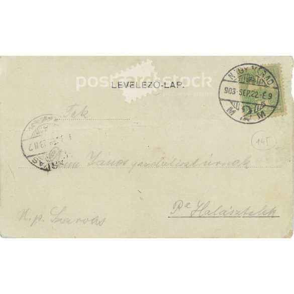 1903 - Pieces of the wagon on which Damjanich, with a broken leg, was carried to the scene of the disaster. Black and white photo sheet, old postcard. (2793447)