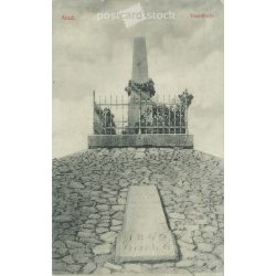   1914 - Arad. Obelisk of the Martyrs. Old photo. Black and white photo sheet, postcard (2793452).