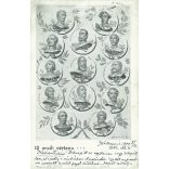 1900 - Postcard (offset print) commemorating the 50th anniversary of the execution of the 13 martyrs of Arad, illustrated with a relief of the executed generals (2793459)