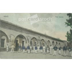   1910 - Arad, part of a castle. One of the courtyards of Arad Castle, which was used as a prison after the War of Independence. With the entrances to the casemates used to house the prisoners. Coloured photo sheet, postcard (2793463)
