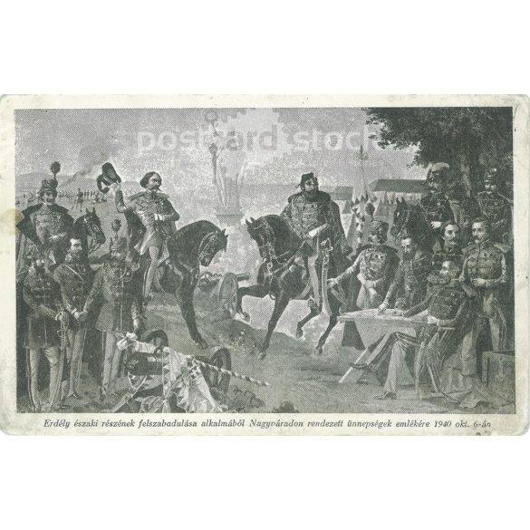 1940 - The Thirteen Martyrs of Arad. In the centre János Damjanich on horseback. Postcard based on an allegorical picture from the end of the 19th century (2793470)