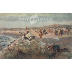   1910 - Sándor Petőfi, at the entrance of Sibiu. Detail from the Bem and Petőfi panorama. (2793502)