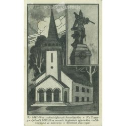   1947 - Statue of the Honvéd Statue of the 1848/49 War of Independence. The Reformed Memorial Church and Museum of the National Struggles of 1848/49 to be built in Isaszeg. (2793504)