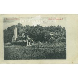  1912 - Isaszeg. Defence graves. Black and white photo sheet, old postcard (2793505)