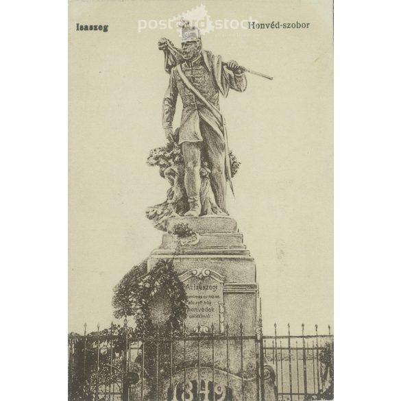 1905 - Isaszeg. National Defence Statue. Lithographed, old postcard. (2793506)