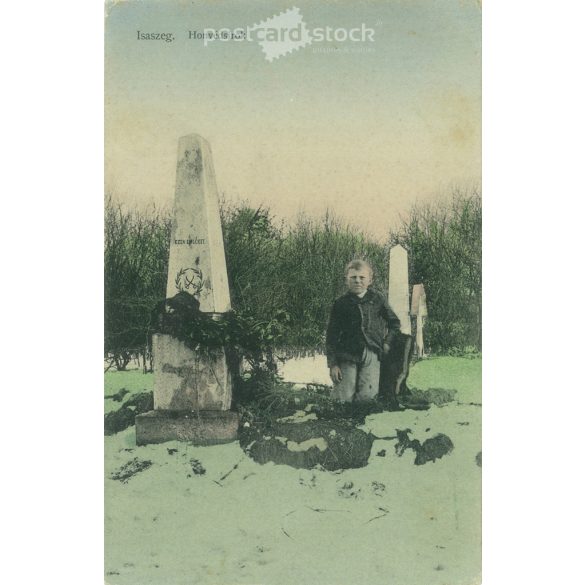 1914 - Isaszeg. Defence graves. Exclusive edition by Géza Haas. Coloured photographic sheet, postcard. (2793507)