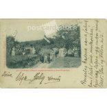 1900 - The ladies of Isaszeg wreath the graves of the defenders. Black and white photo sheet, old postcard (2793508)