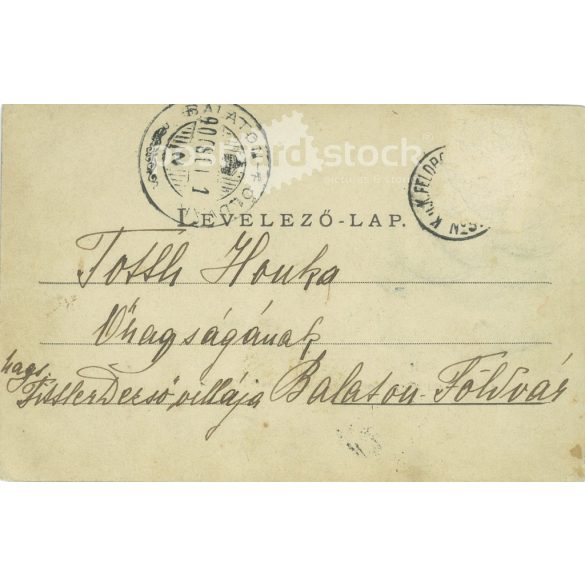 1900 - The ladies of Isaszeg wreath the graves of the defenders. Black and white photo sheet, old postcard (2793508)