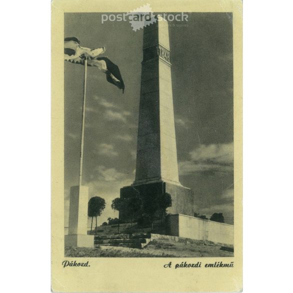 1951 - Pákozd. National Defence Monument on Mészeg Hill. Black and white photo sheet, old postcard. (2793519)