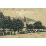 1917 - Versec. National Defence and National Guard Monument. The figure of Hungaria holding a laurel wreath is cast in iron. Black and white photo sheet, old postcard. (2793529)