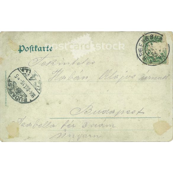 1904 - Ernő Kiss (1799-1849) Colonel in the 2nd Imperial and Royal Hussar Regiment, Lieutenant General of the Hungarian Defence Forces during the War of Independence. Coloured lithograph. Old postcard (2793536).