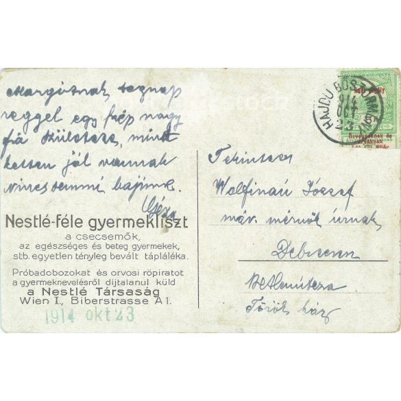 1914 - Ferenc Deák (1803-1876) Member of Parliament for the district of Zalaszentgrót. Coloured lithograph. Old postcard (2793541).