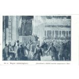 1899 - Recruitment speech by Lajos Kossuth in Cegléd on 24 September 1848. Old postcard (2793542)