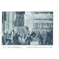   1899 - Recruitment speech by Lajos Kossuth in Cegléd on 24 September 1848. Old postcard (2793542)