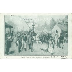   1899 - "Lajos Kossuth said that his regiment was out of stock" Kossuth's recruiting tour. Old postcard (2793543)