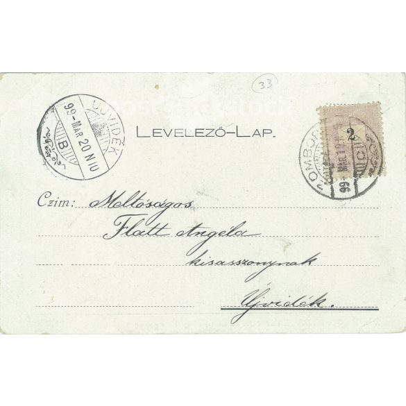 1899 - "Lajos Kossuth said that his regiment was out of stock" Kossuth's recruiting tour. Old postcard (2793543)