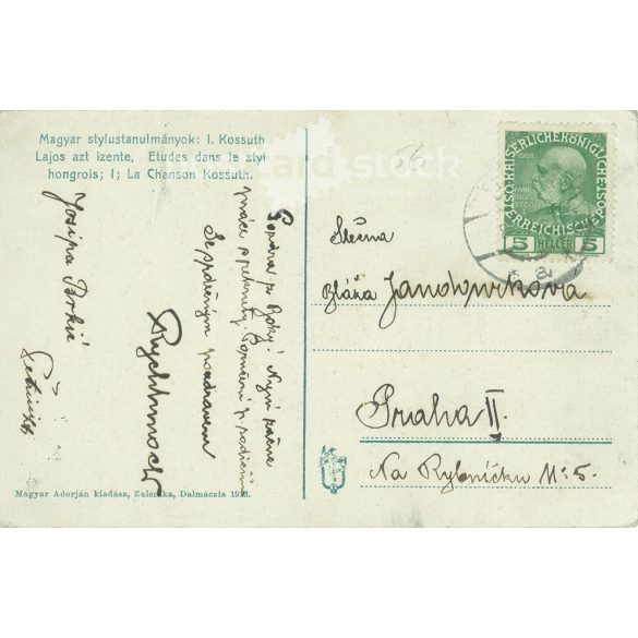 1913 - "Lajos Kossuth said that his regiment had run out" published by Magyar Adorján. Old postcard. (2793547)