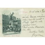 1899 - Budapest. Honvéd statue. Black and white photo sheet, old postcard. (2793560)