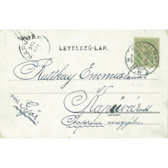 1902 - The feat of Julia Bányai on the road to Fenes in June 1849. Old postcard (2793566)