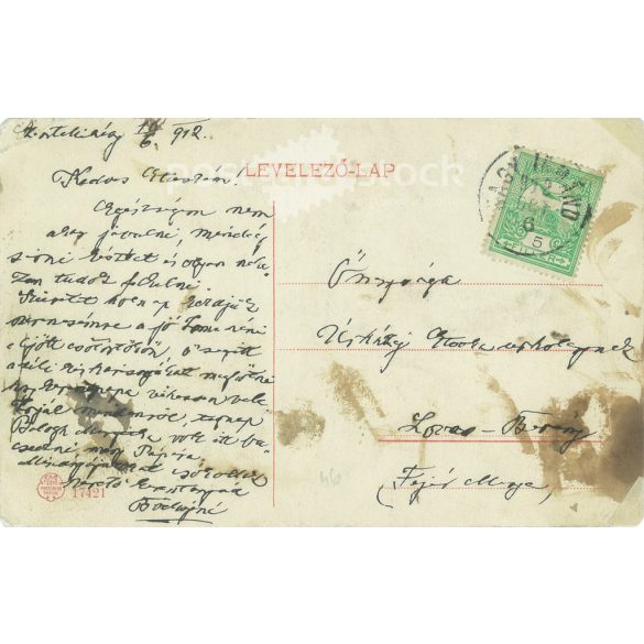 1912 - Tomb of Antal Mansbart and János Szikszay in the cemetery of Nagymánd. Black and white photo sheet, old postcard (2793568)