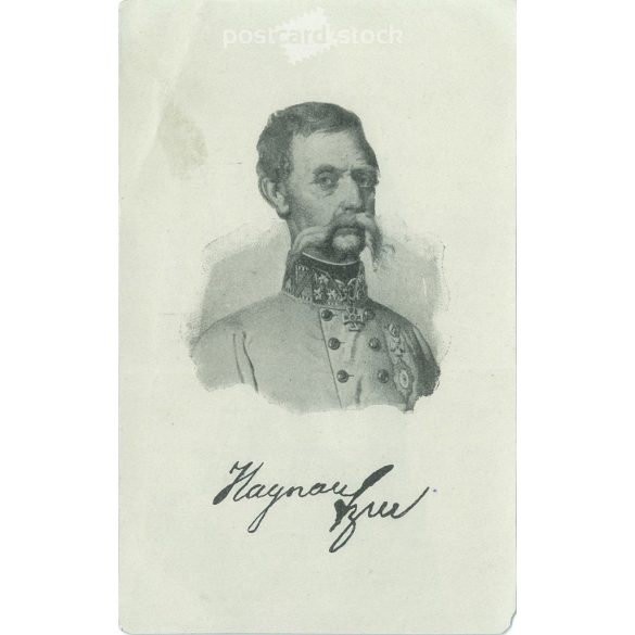 1930s. Haynau, Baron Julius von Haynau (1786-1853) Imperial Field Marshal, commander-in-chief of the Austrian army in Hungary during the Summer Campaign. Old postcard (2793574).