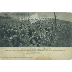   1905 - The attack of the imperial hunters at the Battle of Timisoara. Old postcard (2793578)