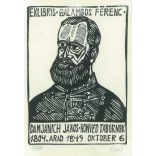 Exlibris - Ferenc Galambos. Woodcut of János Danjanich, Honvéd General (1804. Arad 6 October 1849 (2793590)
