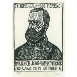   Exlibris - Ferenc Galambos. Woodcut of János Danjanich, Honvéd General (1804. Arad 6 October 1849 (2793590)