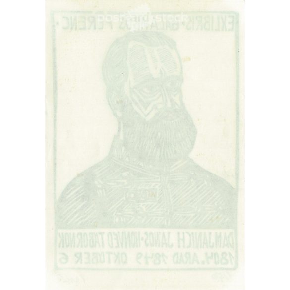 Exlibris - Ferenc Galambos. Woodcut of János Danjanich, Honvéd General (1804. Arad 6 October 1849 (2793590)
