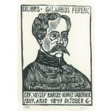 Exlibris - Ferenc Galambos. Grf. Vécsei Károly Honvéd General (1807. Arad 6 October 1849. woodcut (2793592)