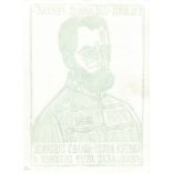 Exlibris - Ferenc Galambos. Woodcut of the Honvéd General Károly Knézich (1808. Arad 6 October 1849) (2793595)