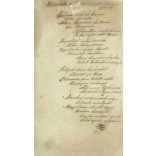 1850s. Farewell to the Hungarian exile in exile. A page from a memorial book, poem by an unknown poet (2793597)