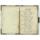 Late 1800s. Old, handwritten diary, unique transcription of 49 folk songs and poems. Original, board-bound edition. The author of the manuscript is unknown. Exciting, collector's item, original paper antique. (2793610)