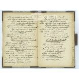 Late 1800s. Old, handwritten diary, unique transcription of 49 folk songs and poems. Original, board-bound edition. The author of the manuscript is unknown. Exciting, collector's item, original paper antique. (2793610)