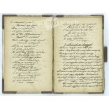 Late 1800s. Old, handwritten diary, unique transcription of 49 folk songs and poems. Original, board-bound edition. The author of the manuscript is unknown. Exciting, collector's item, original paper antique. (2793610)