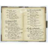 Late 1800s. Old, handwritten diary, unique transcription of 49 folk songs and poems. Original, board-bound edition. The author of the manuscript is unknown. Exciting, collector's item, original paper antique. (2793610)