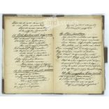 Late 1800s. Old, handwritten diary, unique transcription of 49 folk songs and poems. Original, board-bound edition. The author of the manuscript is unknown. Exciting, collector's item, original paper antique. (2793610)