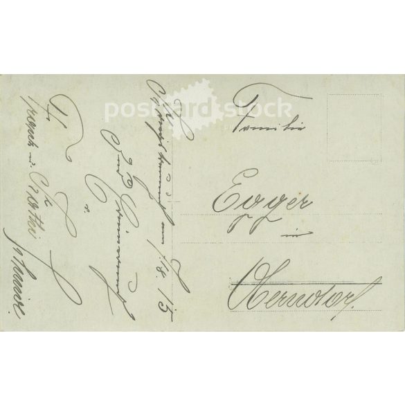 1910s. Studio photo of a young couple. The people in the photo and the photographer are unknown. Original old photo. Black and white photo, old postcard. (2793614)