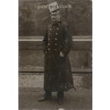 1910s. Full-length photo of a young officer. The person in the photo and the photographer are unknown. Old photo. Black and white photo, original paper photo. (2793615)