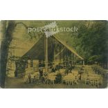 1912 - Buziásfürdő. Spa with the café. Original paper image. Colored photo, old postcard. (2793624)