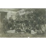 1909 - Group photo of soldiers, Gyöngyös. The people in the photo and the photographer are unknown. Original old photo. Black and white photo, old postcard. (2793627)