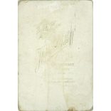 Late 1800s. Studio portrait of a man. The photo was taken in Heinrich Adleff’s studio in Brașov. The person in the photo is unknown. Old photo. Original  Cabinet card / CDV photo / hardback photo. (2793642)