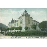 1905 - Trenčín-Teplice, Sanatorium. Published by Zsigmond Werheim. Color offset print, photo sheet, old postcard, based on an original old photo. (2793657)