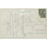 1926 - Arad, Railway Station with the carriages waiting in front of it. Published by Izsó Kerpel. Original old photo. Colored photo, old postcard. (2793661)