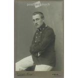 1914 - Studio photo of a young officer during mobilization. The photo was taken in the photo studio of József Könnyu in Pécs. Old photo. Original  Cabinet card / CDV photo / hardback photo. (2793664)