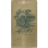 Studio photo of brothers. The photo was taken in the Szigeti photo studio in Székesfehérvár. Old photo. Original  Cabinet card / CDV photo / hardback photo. (2793665)