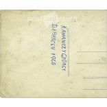 1925 - The photo shows Gyögy Karmanczy and his motorcycle, in Debrecen. The photographer is unknown. Original old photo. Black and white photo, old postcard. (2793668)